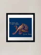 Happy Octopus Gerahmter