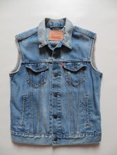 Levi's Herren Jeans Weste Jeansweste Gr. S, Vintage Denim mit 6 Taschen ! KULT !