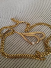 Kette und Brosche americ. vergoldet