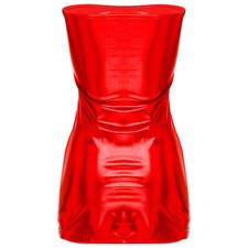 Damen Wetlook Sexy Minikleid