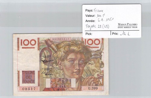 Schein frankreich 100 franks - schein,