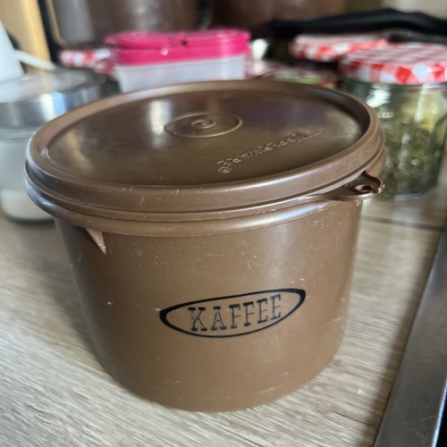 Tupperware kaffeedose braun - kaffeedose,