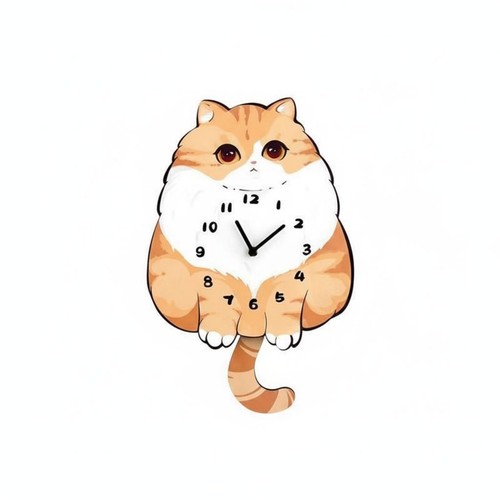 Katzen wanduhr leises uhrwerk - leises,