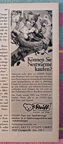 Steiff werbung 1969 - werbung, v.1969