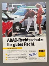 ADAC Rechtsschutz LeBaron Cabrio Fiat Uno Unfall 1994 Vintage Werbung Reklame
