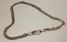 ARMBAND Silber 925 gepunzt 2mm stark 19,5cm lang 3,6 gr. Singapur- Panzerkette