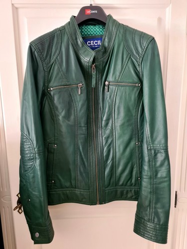 Cecil lederjacke grün m - cecil,