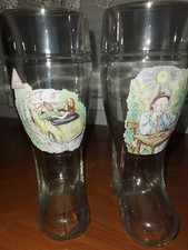 2 Bier Stiefel Glas 0,5 l mit