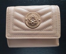 GUESS Geldbörse Geldbeutel Portmonnaie Damen Accessoires Beige/Gold Neu 