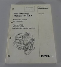 Werkstatthandbuch Prüfanleitung Opel Omega B Motronic M 2.8.1 ab Modelljahr 1994