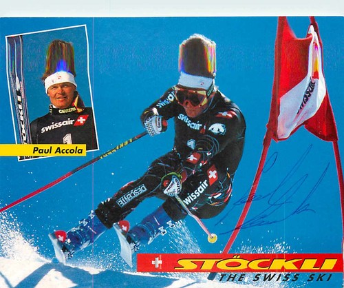 Paul accola autogrammkarte ski - accola,