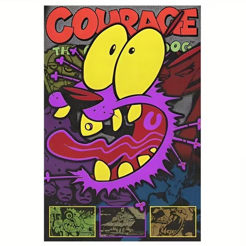 Leinwanddruck comic courage - comic,