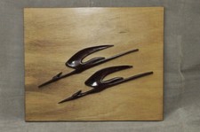 BILD WANDBILD HOLZBILD KRANICHE TEAKHOLZ? HOLZPLATTE 60ER 70ER