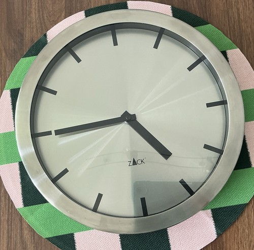 Zack wanduhr edelstahl - edelstahl, rund