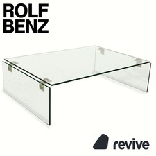 Rolf Benz Glas Couchtisch Silber