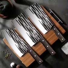 3er Set Fleischbeil Edelstahl