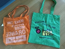 Stoffbeutel Orange & Grün