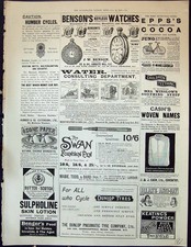 Antiker Druck 1898 Bensons