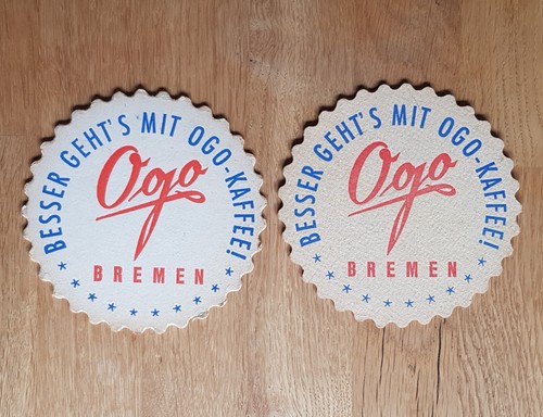 Alter bierdeckel ogo - 2x,