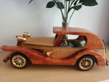 Großer Deko Oldtimer - Auto 50 cm  Echt -Holz Ausstellungsstück Einzelstück