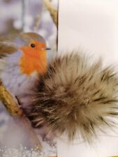 hellgrau mit grauen Spitzen Bommel ?Pompom Mützen Bommel ca. 6 cm, Kunstfell 