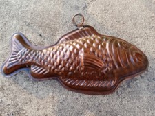 2 alte Kupferformen Fisch