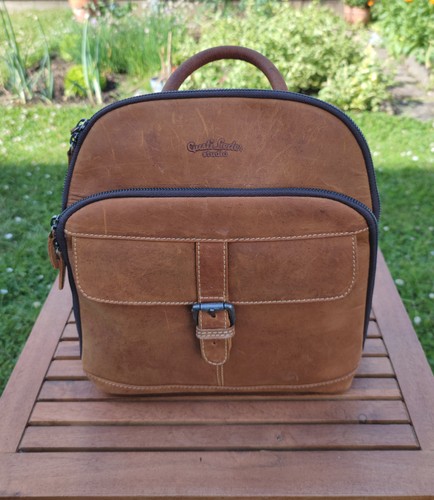 Rucksack echtes leder braun - rucksack,,