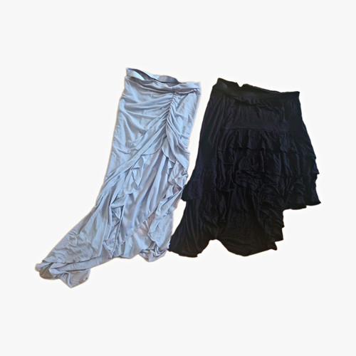 Damen rock lang asymmetrisch - damen,
