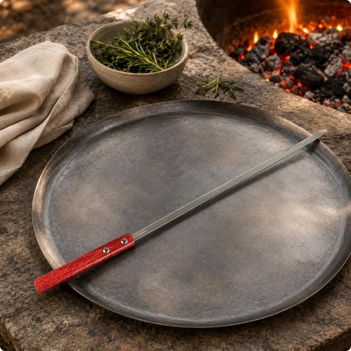 Grillspieß mit holzgriff - grillspieß,