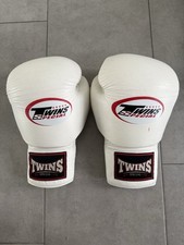 TWINS SPECIAL BOXHANDSCHUHE SCHNÜREN BGLL 1 WEIẞ 16 OZ