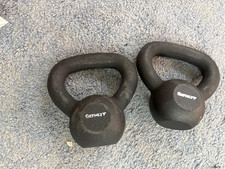 K-02434 Athlyt - Kettlebell/Kugelhantel aus Gusseisen, 2x2 kg, schwarz B-WARE