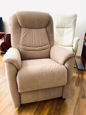 VORRÄTIG Fernsehsessel 2 motorisch Aufstehhilfe HUKLA Stoff Mandel RV88