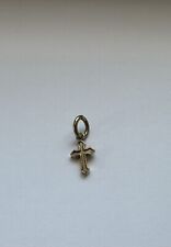 • Fossil • Kreuz Anhänger Beidseitig Tragbar Stainless Steel Gold  22mm TOP