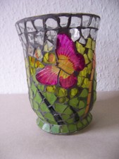 Vase, Windlicht?; Glas-Mosaik