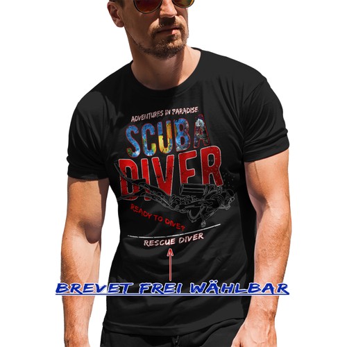 Shirt scuba diver divemaster - scuba,