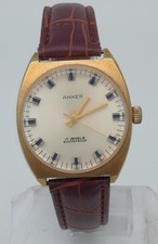 Anker Herrenuhr,Parrenin Z170,Handaufzug,Kunstlederband,Uhr läuft an,