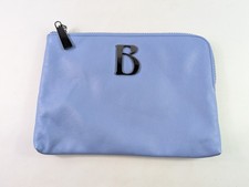 Biba Mini Pouch Clutch Tasche blau Leder 21,5 cm x 15 cm