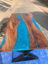 Blue Resin River Table -