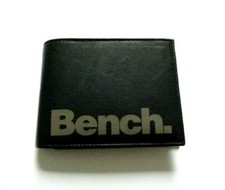  BENCH Geldbörse Herren Leder RFID schwarz - grau Portemonnaie