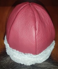 Warme Ledermütze Haube Hut Mittelalter Wikinger LARP Größe ca. 59/60 Einzelstück