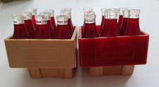 2 Getränkekästen:  Limonade - rote Brause, für den Kaufmannsladen, DDR Spielzeug