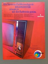 Siemens Bildmeister Farbfernseher Fernseher TV 1969 Vintage Ad Werbung Reklame