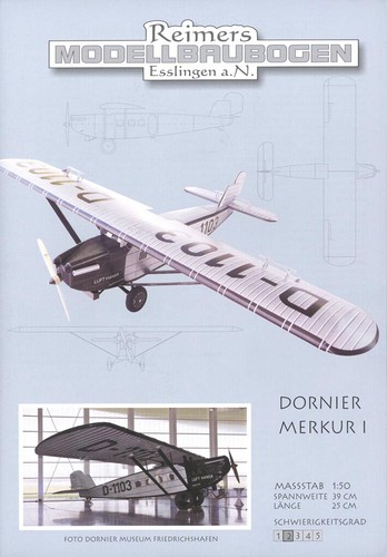 Kartonmodell dornier merkur - merkur, i
