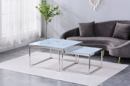 Designer couchtisch mit chrom - couchtisch,