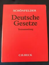 DEUTSCHE GESETZE SCHONFELDER TEXTSAMMLUNG C.H.BECK DR.HEINRICH SCHONFELDER 1998