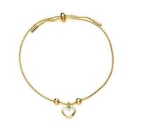 Herz Armband 925 Silber Verstellbar bis 20cm Gold Silber Quarz Damen Geschenk