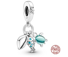 Charm Bead Schildkröte Fisch Muschel 925 Silber