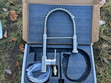 NEU Gastro Niederdruck Armatur / Boiler Wasserhahn Küche Edelstahl Silber Feder