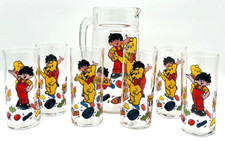 Set Haribo 1 Karaffe und 6 Gläser Vintage Rarität Goldbär Gummibärchen ca 21 cm