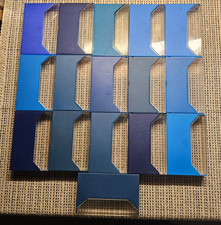 16 blau Kassettenhüllen / MC Kassetten / Leerhüllen / blau / gebraucht